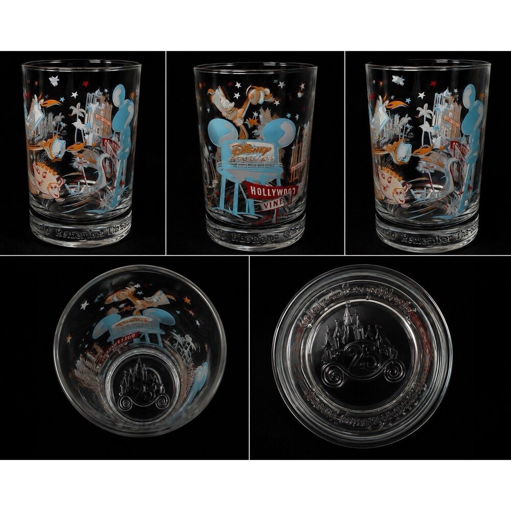 Vintage 1996 Disney World 25th Anniversary McDonald’s Hollywood & Vine Glass